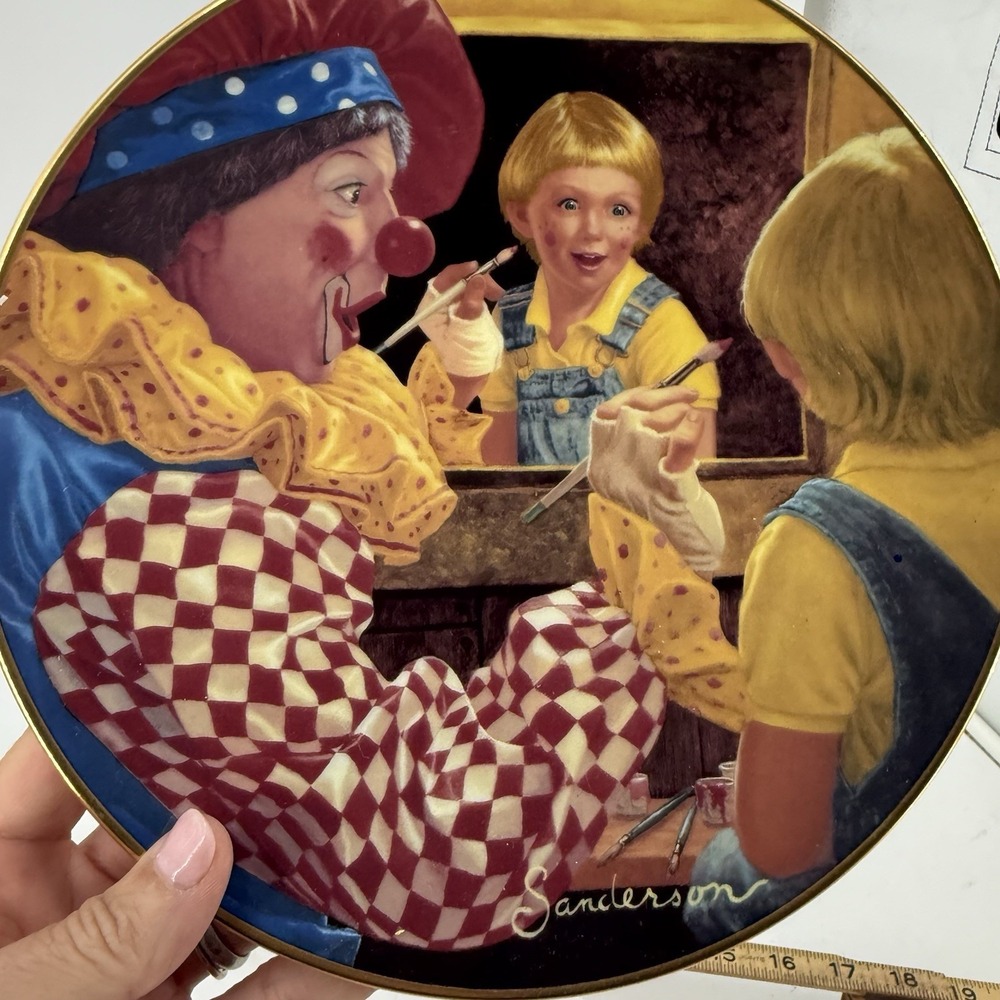 Princeton Gallery Make Me A Clown Plate By Ruth Sanderson Circus Friends, 1990